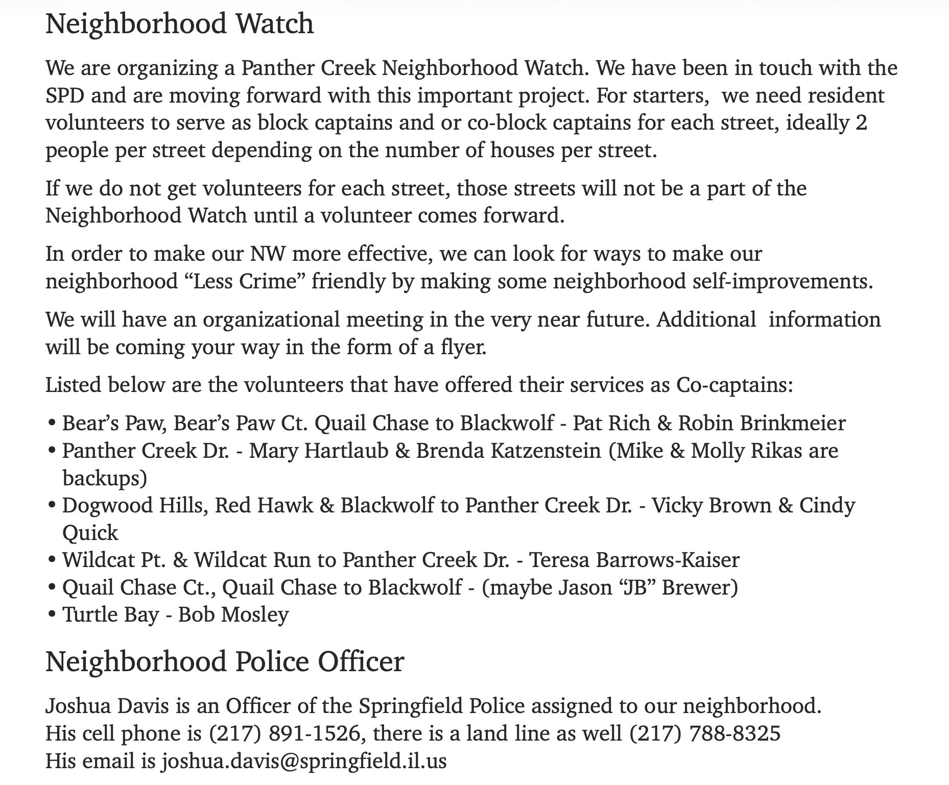 Thumbnail of neighborhood watch notice